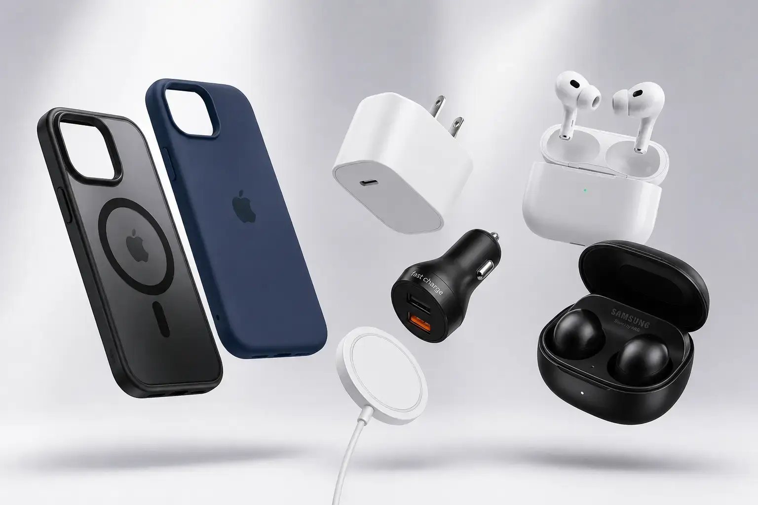 Phone cases chargers earbuds and accessories available at ABC Wireless